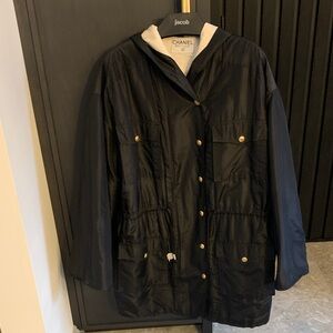 Vintage CHANEL Silk jacket with CC gold buttons - please refer to pictures